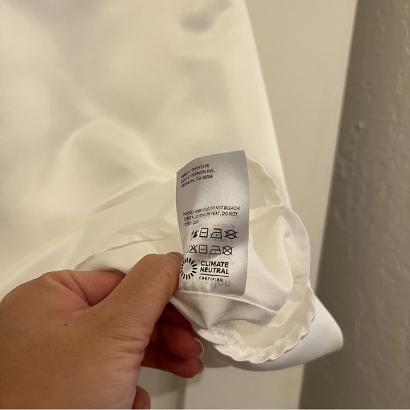 Reformation "Zenni" Mini Dress in White Satin - Size 4 - Picture 7 of 9